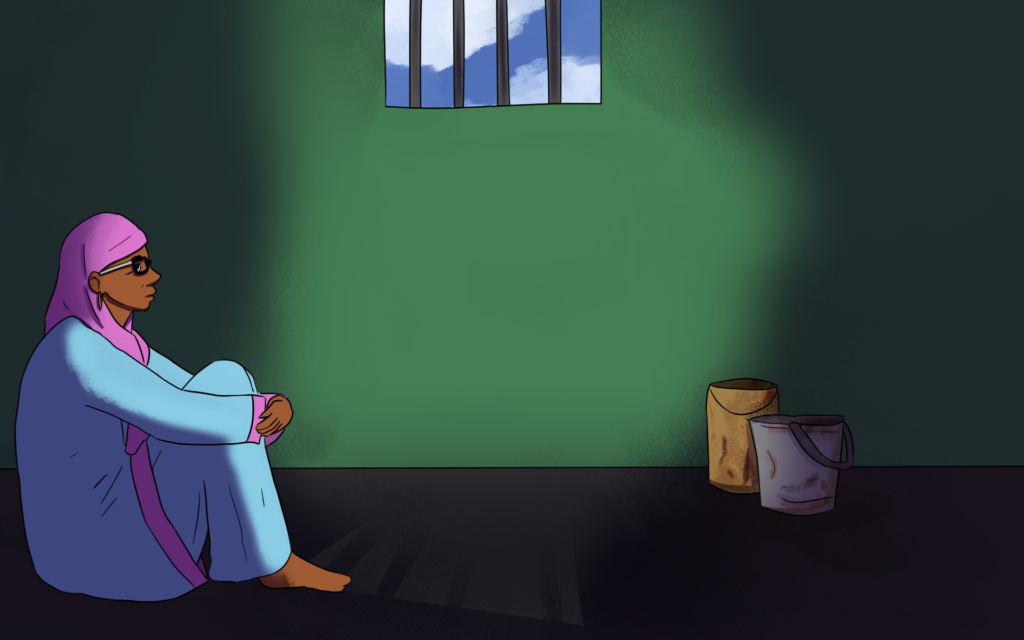 illustration montrant une femme détenue de manière illégale