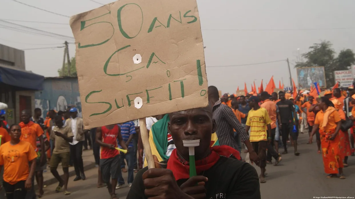 Manifestation politique à Lomé en 2017, réprimée par les autorités togolaises