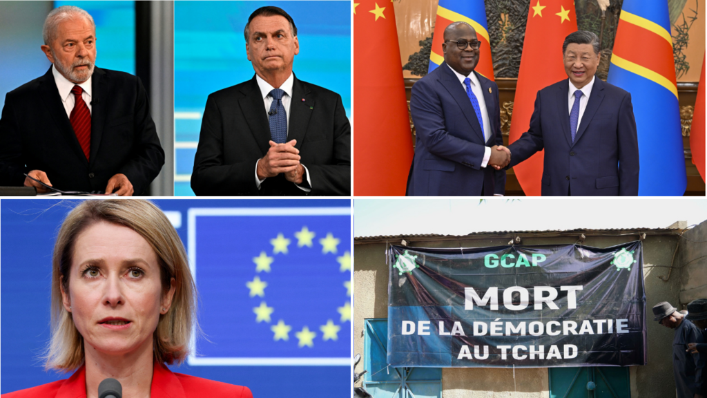 photomontage représentant la crise politique au Tchad