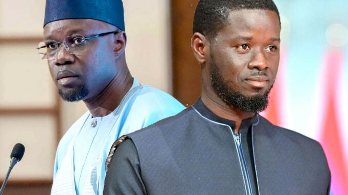Bassirou Diomaye Faye et Ousmane Sonko, dirigeants du Sénégal, lors d'un événement officiel