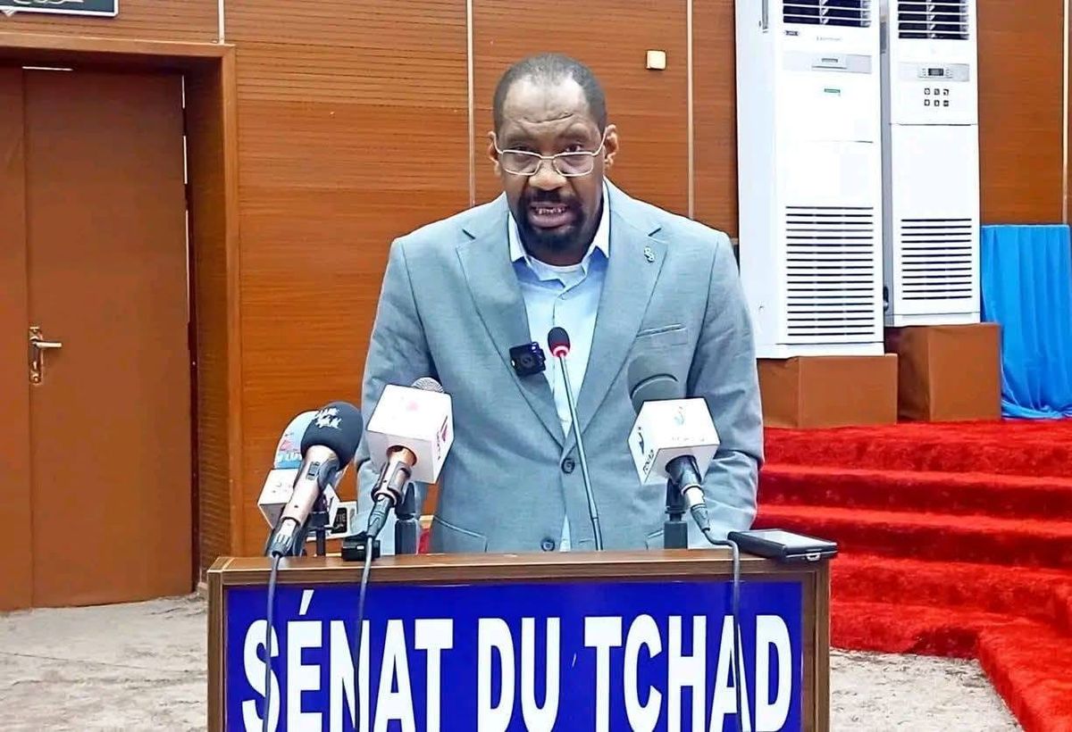 Le général Ali Ahmat Aghabache, ministre tchadien de la Sécurité publique, lors d'une séance parlementaire dédiée à la sécurité nationale
