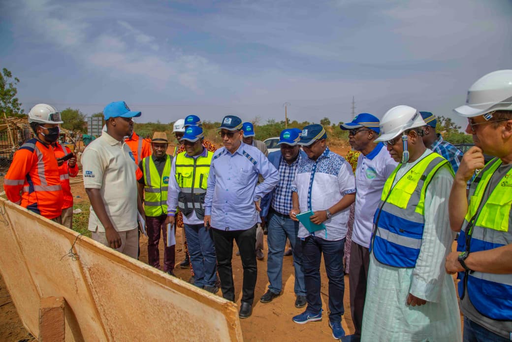 le chantier de la troisième usine de traitement d'eau potable à Niamey