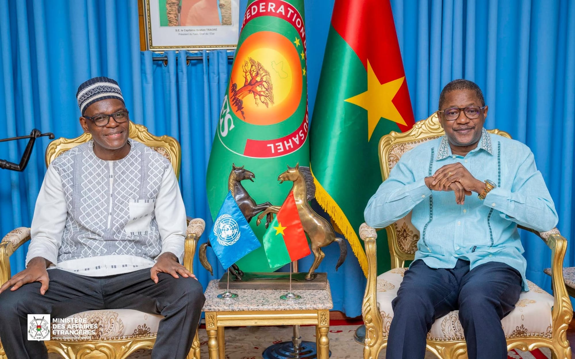 Illustration de la rencontre diplomatique au Burkina Faso