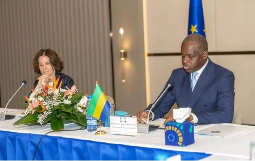 Rencontre entre le vice-président gabonais et l'ambassadrice de l'Union européenne