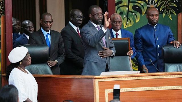 Ousmane Sonko lors d'une séance parlementaire
