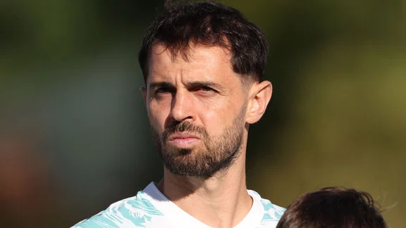 Bernardo Silva en action avec Manchester City