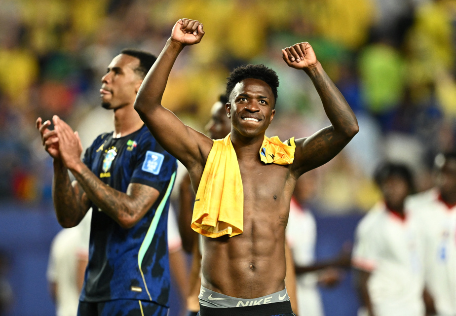L'équipe du Brésil en célébration