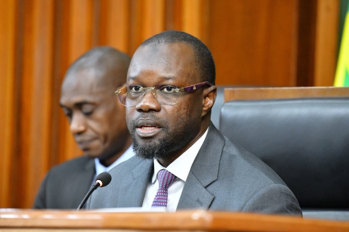 Ousmane Sonko en séance à l'Assemblée nationale Ousmane Sonko en séance à l'Assemblée nationale