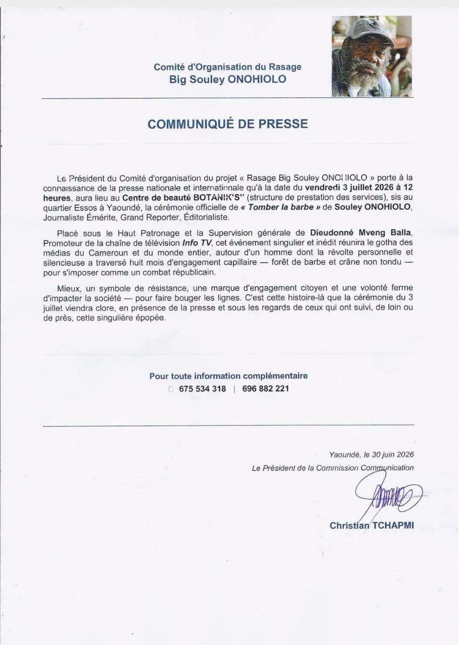 Souley Onohiolo lors de son pari capillaire