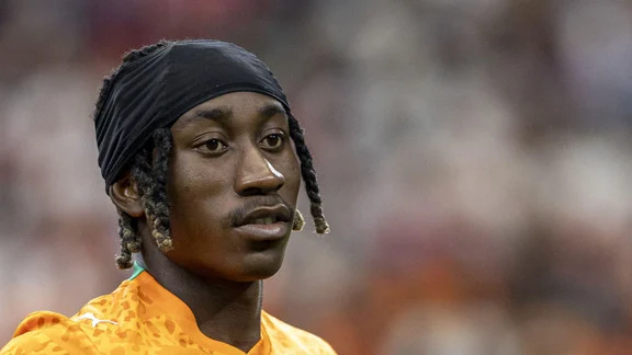 Yan Diomandé, joueur de football, en action avec son club actuel