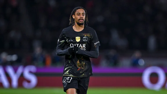 Bradley Barcola lors d'un match avec le PSG