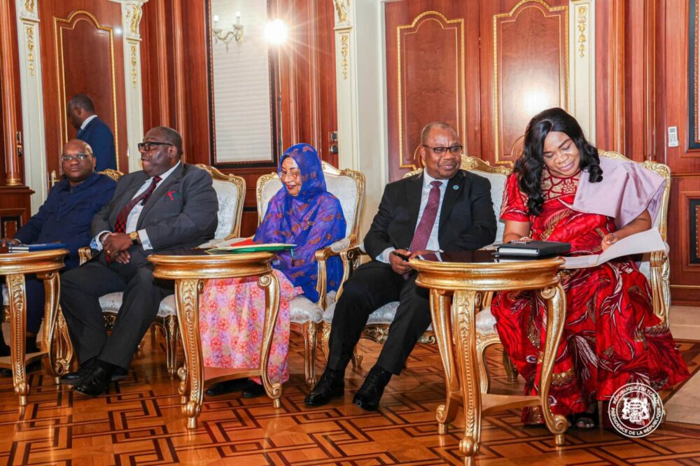 Le président du Tchad Mahamat Idriss Deby Itno lors de la rencontre avec la délégation de la CEEAC