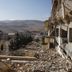 Les vestiges de l'hôtel Safir, détruit lors d'affrontements entre des combattants liés à Al-Qaïda et les forces gouvernementales syriennes il y a plus de dix ans.