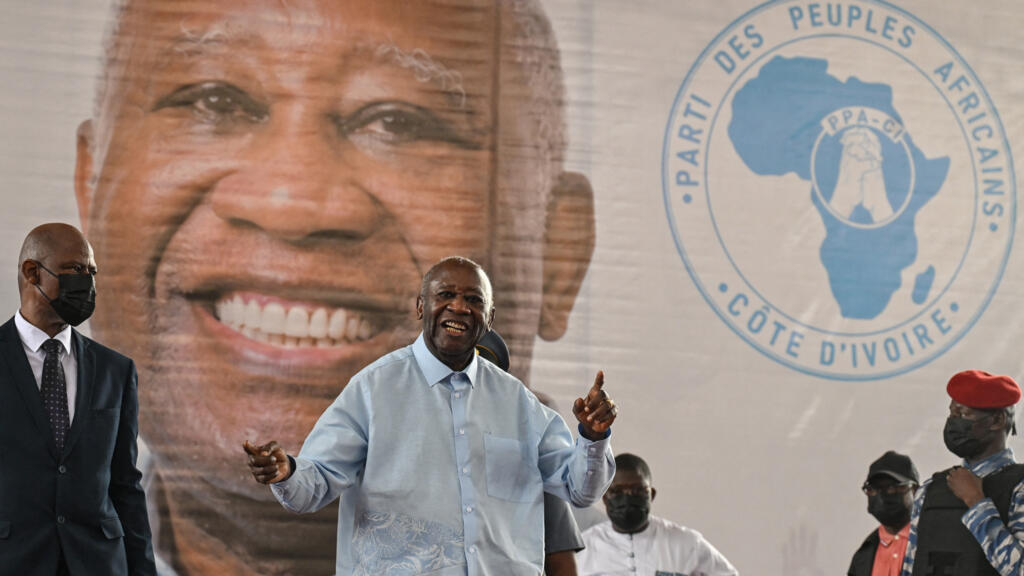 Laurent Gbagbo, président du PPA-CI, lors de la clôture du premier congrès de son parti à Abidjan en mai 2026