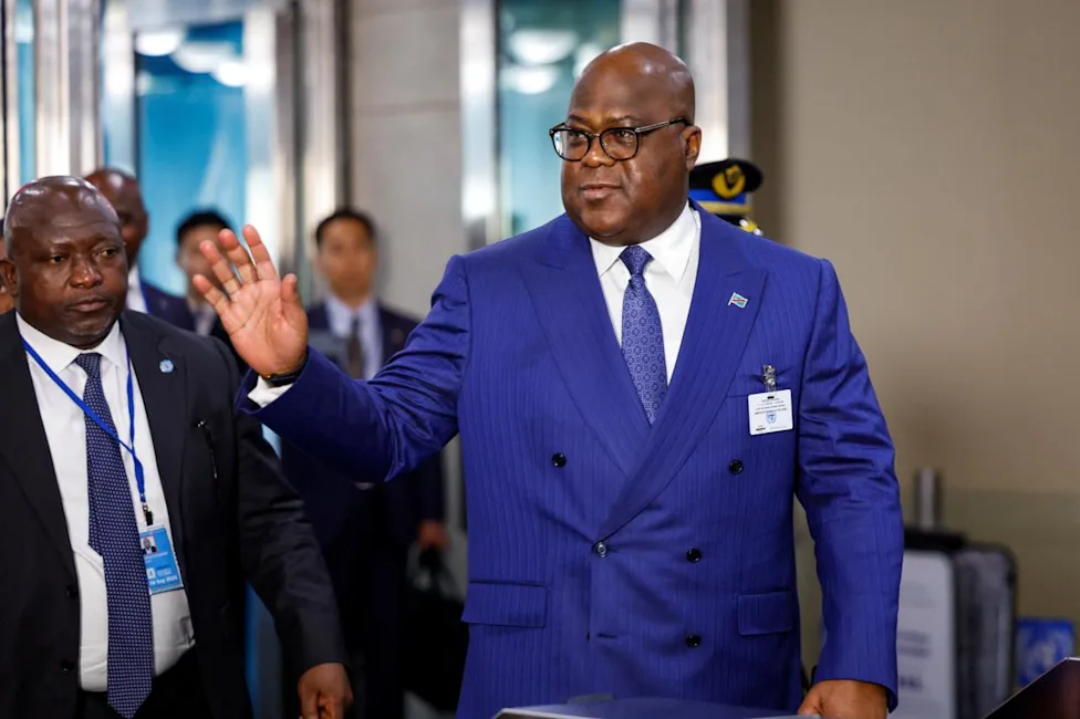 Portrait de Félix Tshisekedi en discussion politique